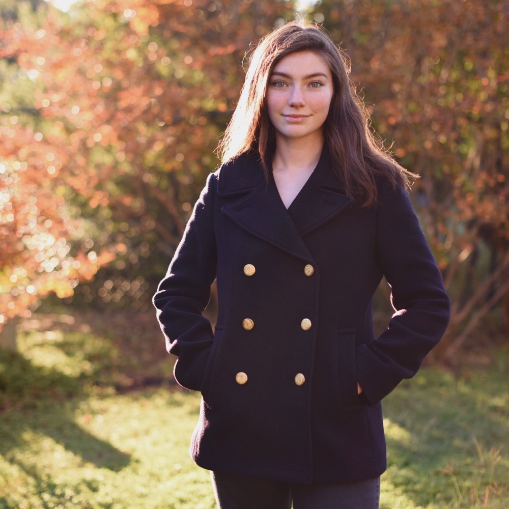 J. Crew Stadium Cloth by Nello Gori Pea Coat